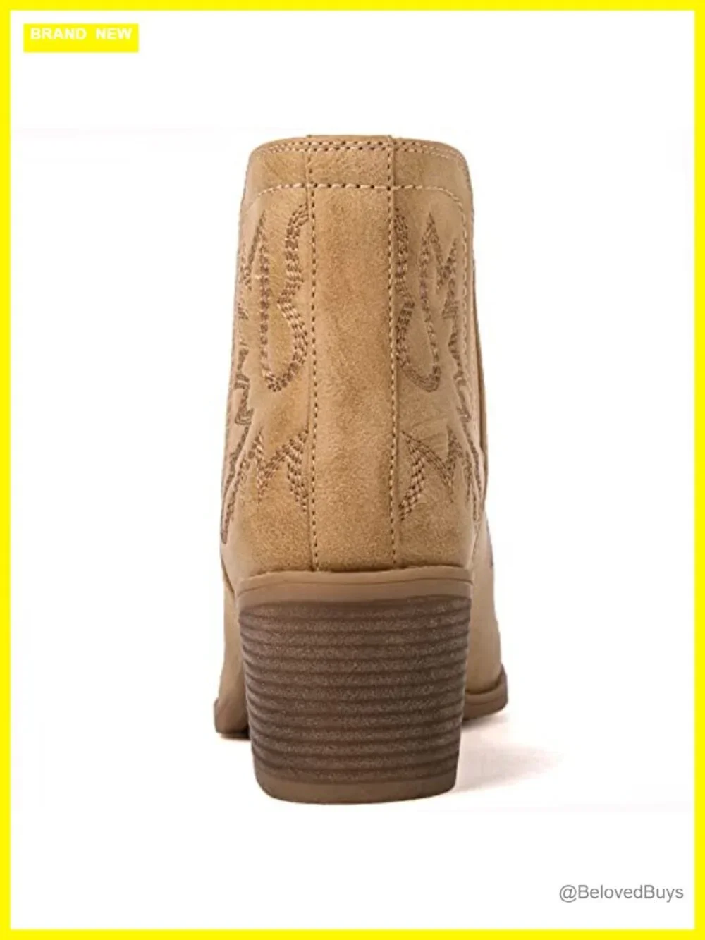 Women's Cowgirl Boots Ankle Pull On Comfortable Low Heel Western Boots